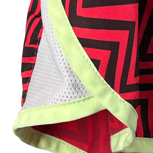 Nike Dri-Fit Red Black Chevron Running Shorts Size S - Picture 5 of 12